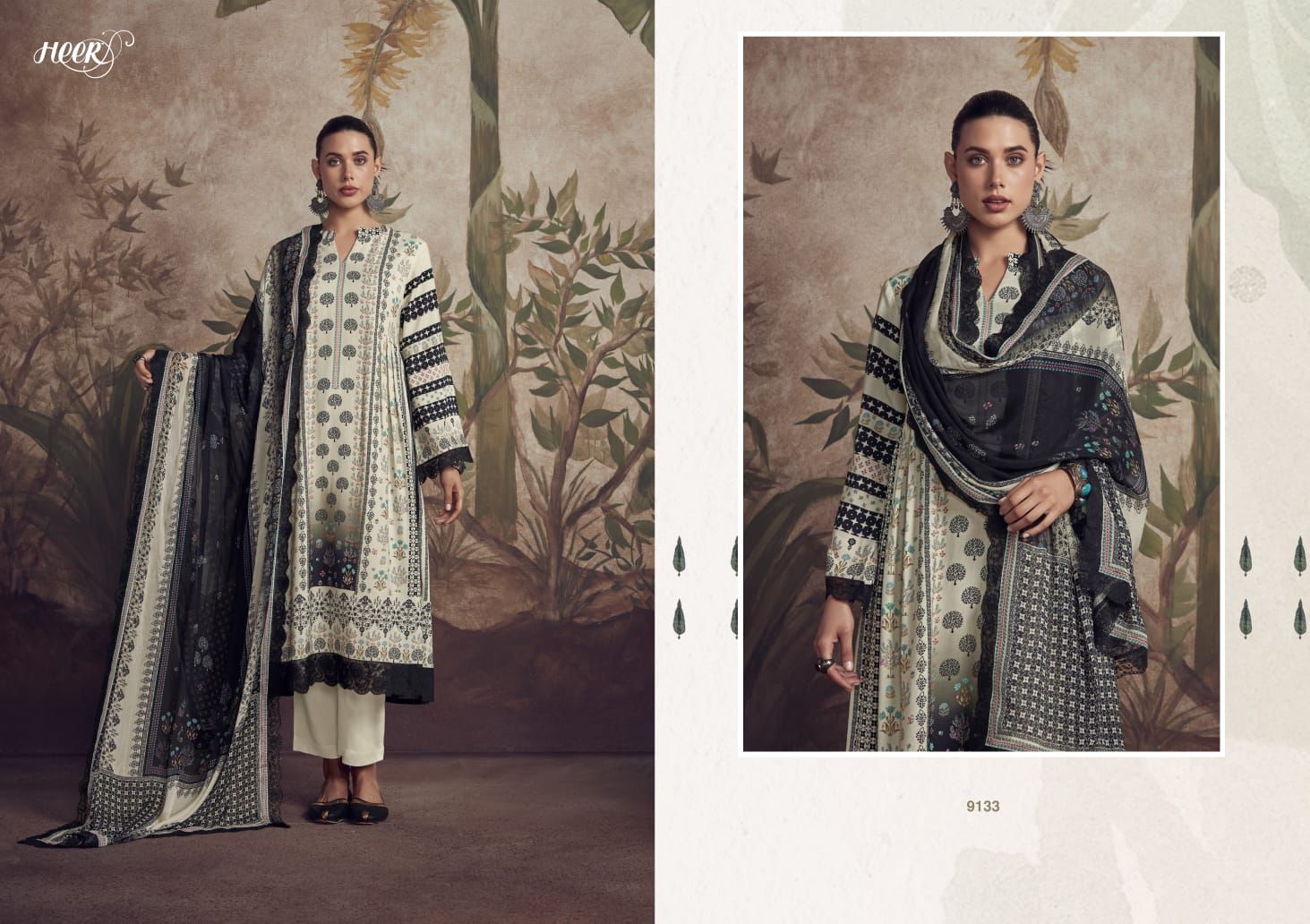 Kimora Heer Humsafar Maslin Digital Printed Suits Catalog
